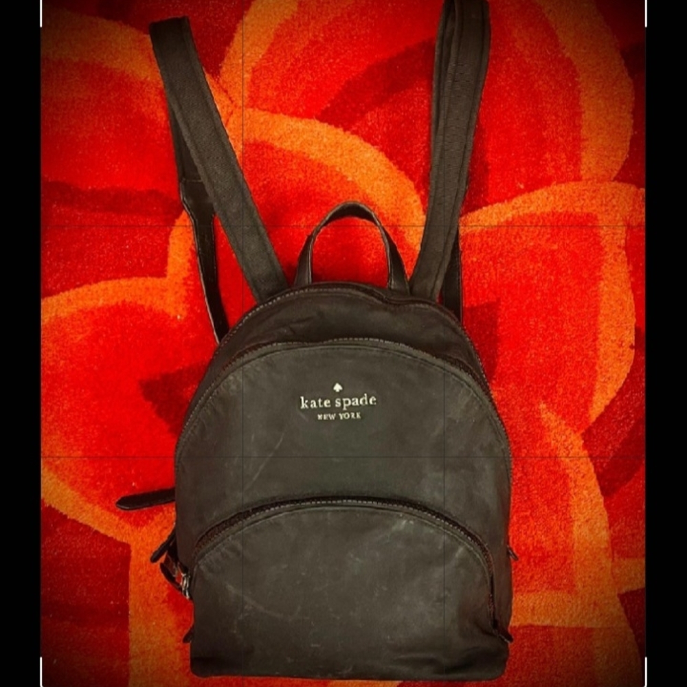 Kate Spade Black Nylon Mini Backpack – One Zipper Pull Replaced